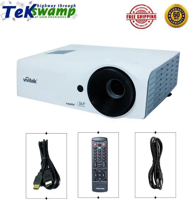 Main image of ViviTek D555WH XGA DLP Projector 3000 Lumens 3D HDMI HD 1080p 1024x768 Home Theater Professional Streaming with Accessories bundle