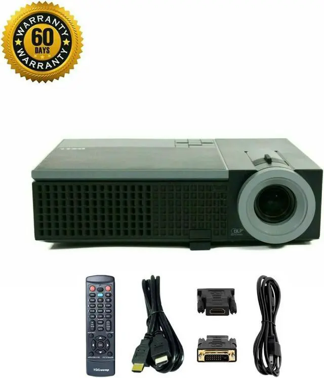 Main image of Dell 1409X DLP Portable Projector 2500 Lumens ANSI HD 1080i HDMI w/Remote Adapter bundle