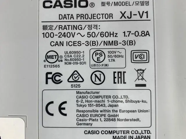 Alt view image 7 of 7 - CASIO XJ-V1 DLP PROJECTOR 2700 ANSI XGA HDMI HD 1080p w/Remote