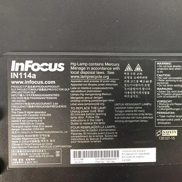 Alt view image 6 of 6 - InFocus IN114A DLP Projector Portable 3000 Lumens 3D HDMI HD 1080p with Accessories