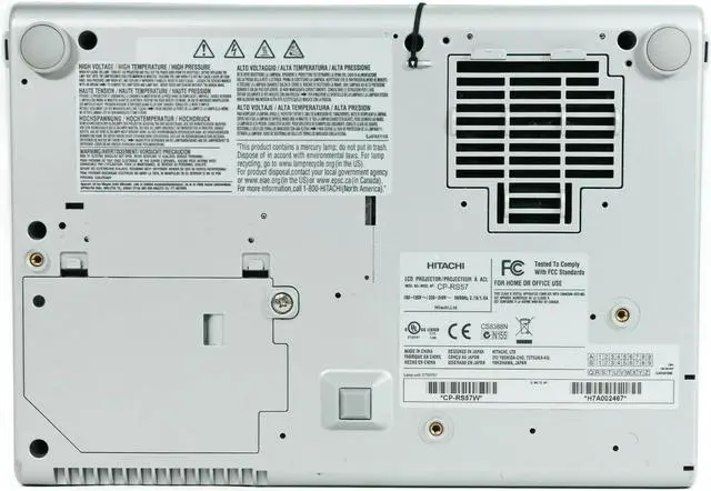 Alt view image 5 of 5 - Hitachi CP-RS57 3LCD Projector NEW LAMP HD 1080i w/Accessories