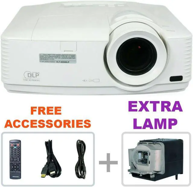 Main image of Mitsubishi WD570U DLP Projector Home Theater with Accessories + EXTRA LAMP