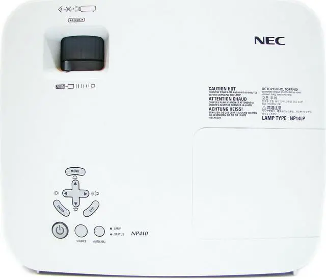Alt view image 3 of 4 - NEC NP410 3LCD Projector 2600 Lumens HDMI-adapter 1080i w/Remote bundle