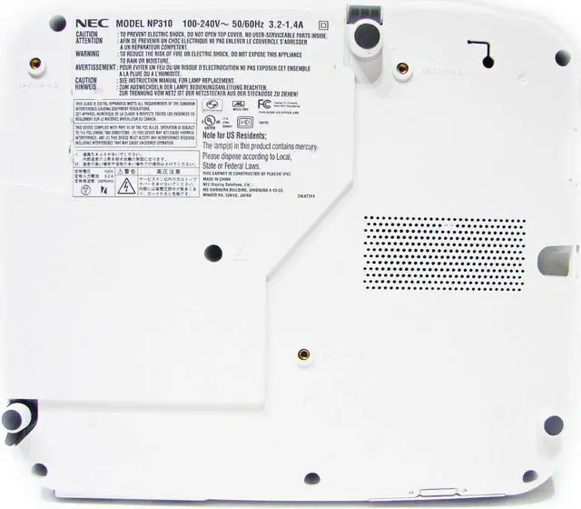 Alt view image 4 of 4 - NEC NP310 3LCD Projector 2200 ANSI HD 1080i HDMI-adapter w/Remote TeKswamp