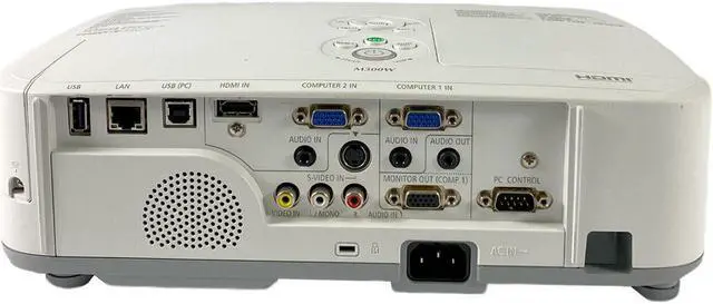 Alt view image 2 of 6 - NEC NP-M300W 3LCD Projector Widescreen 3000 Lumens HD 1080p HDMI Built-In Speakers LAN USB for Multipurpose Use with Accessories Bundle (Power Cable, HDMI Cable, Remote)