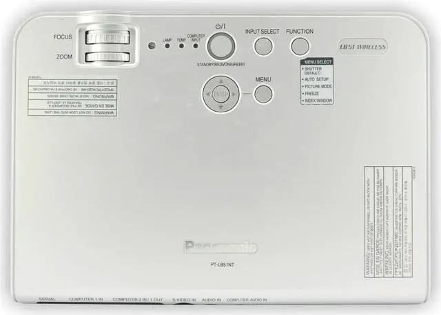 Alt view image 3 of 4 - Panasonic PT-LB51NT 3LCD Portable Projector HD 1080i HDMI-adapter w/Remote
