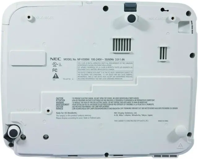 Alt view image 4 of 4 - NEC V300W DLP WXGA Projector 3000 ANSI 2K 1080i HD PC 3D Ready HDMI with Accessories