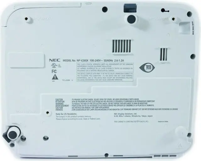 Alt view image 6 of 6 - NEC NP-V260X DLP Projector V260X 2600 ANSI with Accessories + EXTRA LAMP