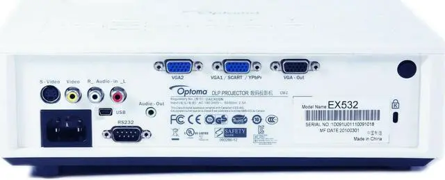 Alt view image 2 of 4 - Optoma EX532 DLP Projector 2800 Lumens HD 1080p HDMI-adapter w/Accessories