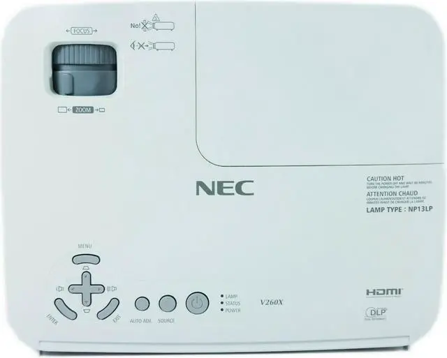Alt view image 5 of 6 - NEC NP-V260X DLP Projector V260X 2600 ANSI with Accessories + EXTRA LAMP