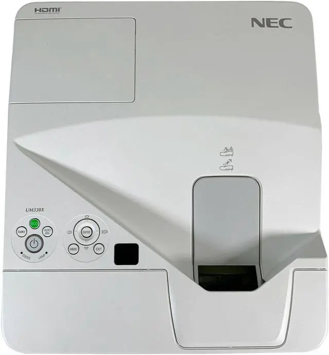 Alt view image 4 of 5 - NEC UM330X 3LCD Projector 3300 Lumens 1080p Ultra Short Throw NP17LP-UM Bundle
