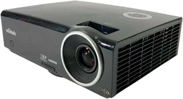 Alt view image 2 of 7 - ViviTek D837 DLP Portable Projector Multipurpose 3200 ANSI 1024x768 Built-in Speakers Ceiling Projection Thunderbolt Mini DP Remote Bundle w/Power Cord