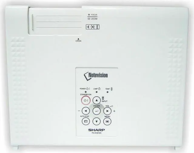 Alt view image 2 of 4 - Sharp PG-D3010X DLP Projector 3000 ANSI HD 1080p HDMI Adapter w/Remote TeKswamp