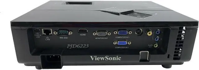Alt view image 3 of 6 - ViewSonic PJD6223 DLP Portable Projector 2700 ANSI HD 3D HDMI 1080p w/Bundle