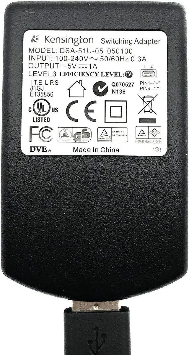 Alt view image 2 of 7 - New Genuine Kensington Mobile Device Wall Charger Adapter