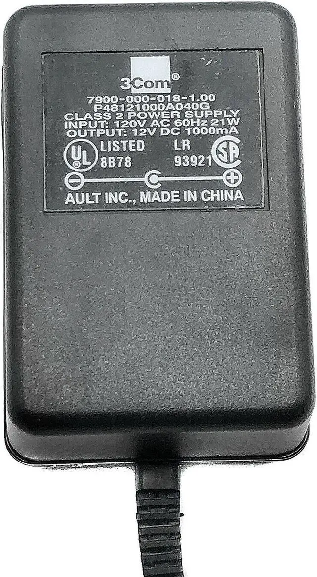 Alt view image 3 of 3 - OEM Ault Inc Class 2 Power Supply P48121000A040G 3Com 7900-000-018-1.00 Plug In