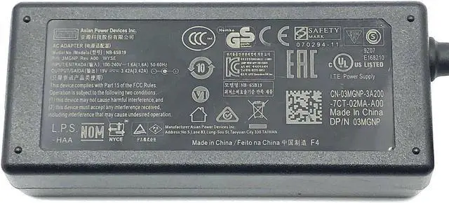 Alt view image 5 of 5 - Genuine AC Adapter For Gigabyte Brix GB-BXi5-5200 GB-BXi5H-5200 W/Cord OEM