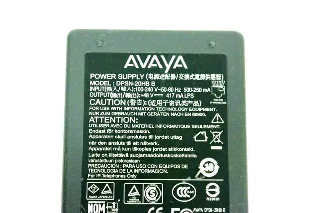 Alt view image 3 of 7 - NEW Authentic Avaya AC Power Adapter PoE Injector For 4610SW 4620SW 9611G