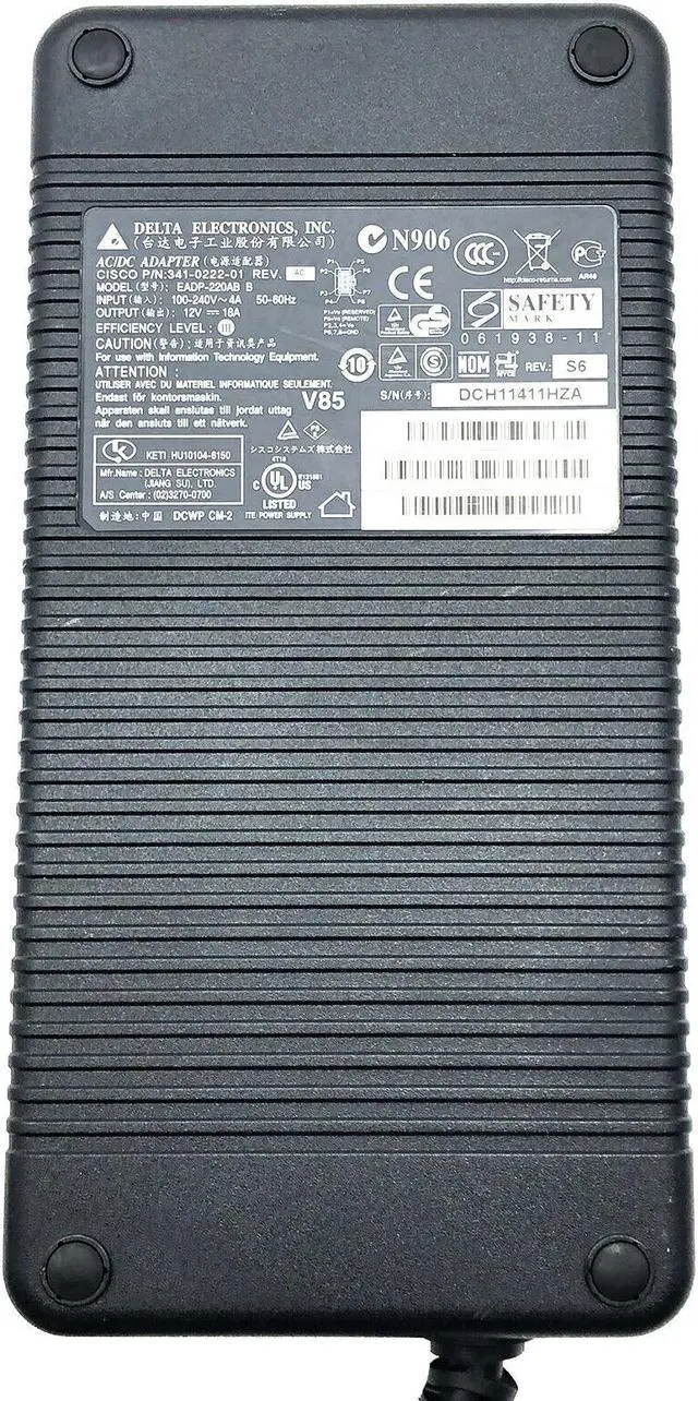 Alt view image 2 of 7 - OEM Delta EADP-30HB AC Adapter for Cisco 880/881/890/891 series routers W/Cord