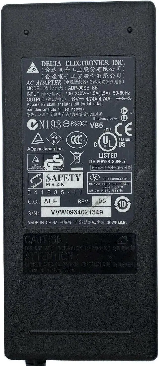 Alt view image 2 of 6 - Genuin Delta ADP-90SB BB AC Adapter Asus PG278Q PG279Q PG248Q Monitor W/Cord