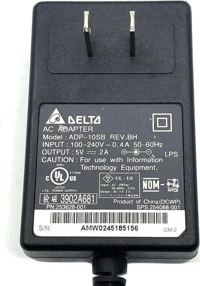 Alt view image 4 of 5 - Genuine Delta Electronics ADP-10SB AC Adapter HP iPAQ P/N EADP-10B 5V 2A 10W