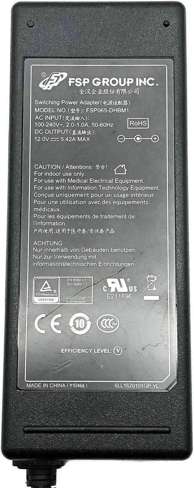 Alt view image 6 of 6 - Genuine FSP FSP065-DHBM1 AC Switching Power Adapter 12V 5.42A 65W OEM w/PC