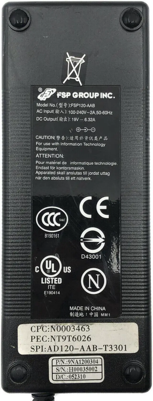 Alt view image 2 of 5 - OEM FSP Adapter for Asus Laptop A54 A54C A54H A54HO A54HR A54HY A54L A54LY w/PC