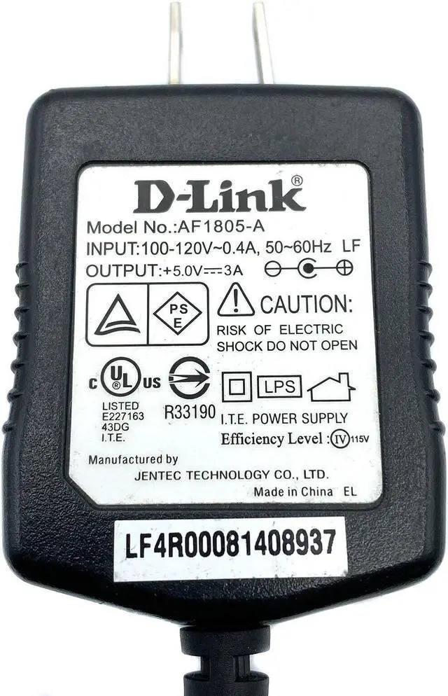 Alt view image 2 of 5 - New Original D-Link AC Wall Adapter for Router DI-804 DI-804HV DI-804V DI-808HV