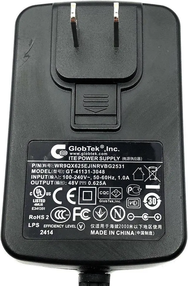 Alt view image 2 of 4 - Authentic GlobTek GT-41131-3048 AC Adapter 48V 0.625A ITE Power Supply 30W OEM