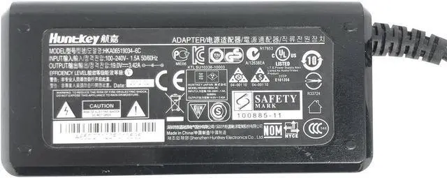 Alt view image 2 of 4 - Genuine Huntkey 65W AC Power Adapter for Gateway Laptop MX3560h MX3562 MX3563 PC