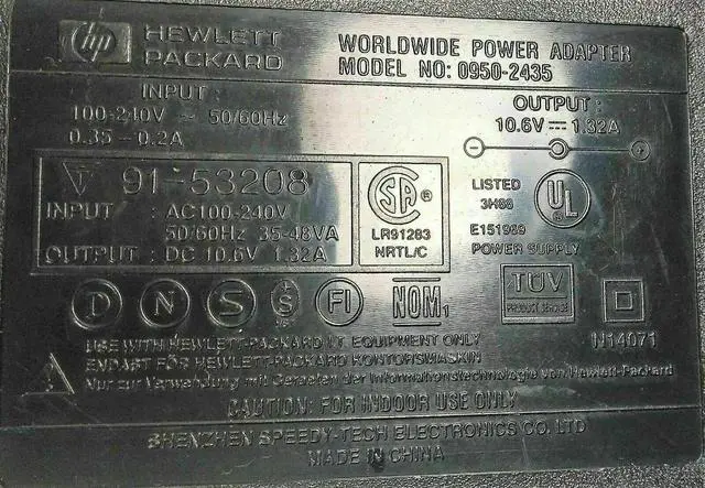 Alt view image 2 of 4 - OEM HP Genuine DeskJet 310 320 340 350C Portable Printer AC/DC Power Adapter PC