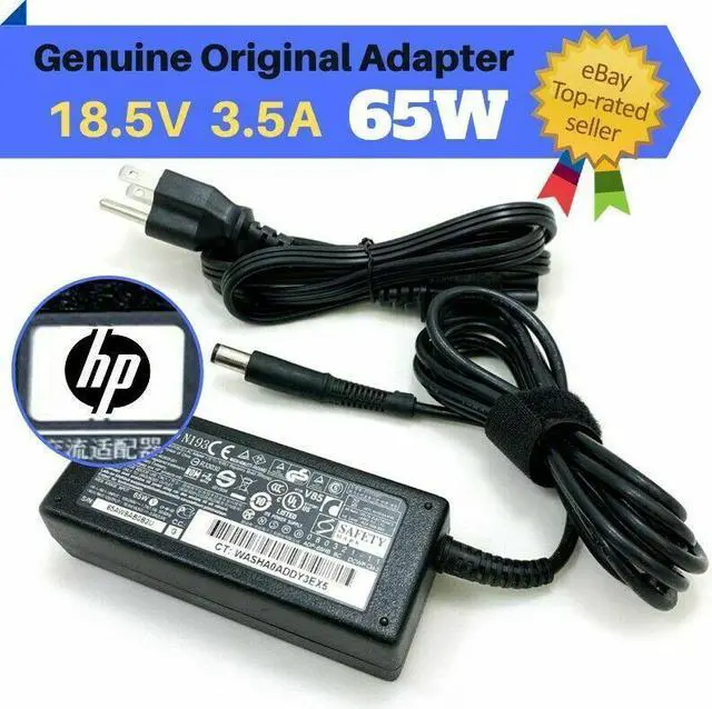 Alt view image 2 of 5 - Authentic HP AC Power Adapter 65W EliteDesk 800 G1 G2 G3 Desktop Mini PC w/Cord