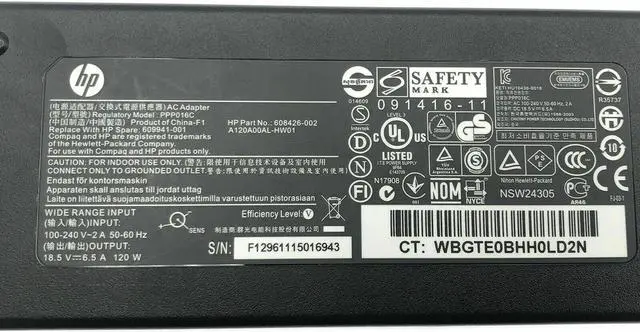 Alt view image 2 of 4 - Authentic HP 120W Power Supply for EliteDesk 705 G1 Mini Desktop w/Cord OEM