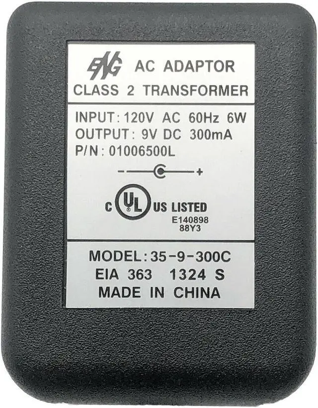 Alt view image 2 of 4 - ENG Class 2 transformer AC Power Adapter DC 9V 300mA 2.7W 35-9-300C