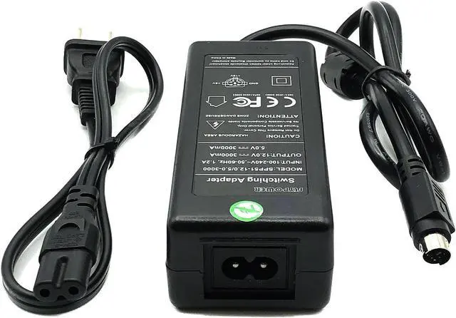 Alt view image 4 of 4 - NEW Genuine Flypower SPP51-12.0/5.0-3000 AC Adapter 12V 3A Power Supply W/Cord