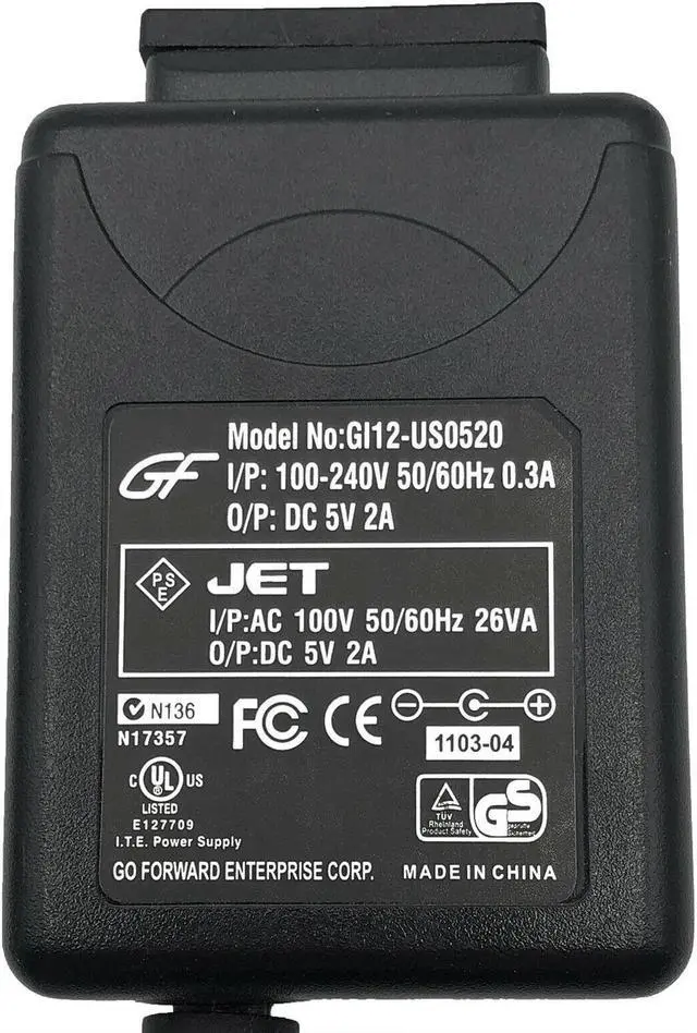 Alt view image 4 of 4 - New Genuine GF Power Supply GI12-US0520 AC Adapter 5V 2A w/Cord
