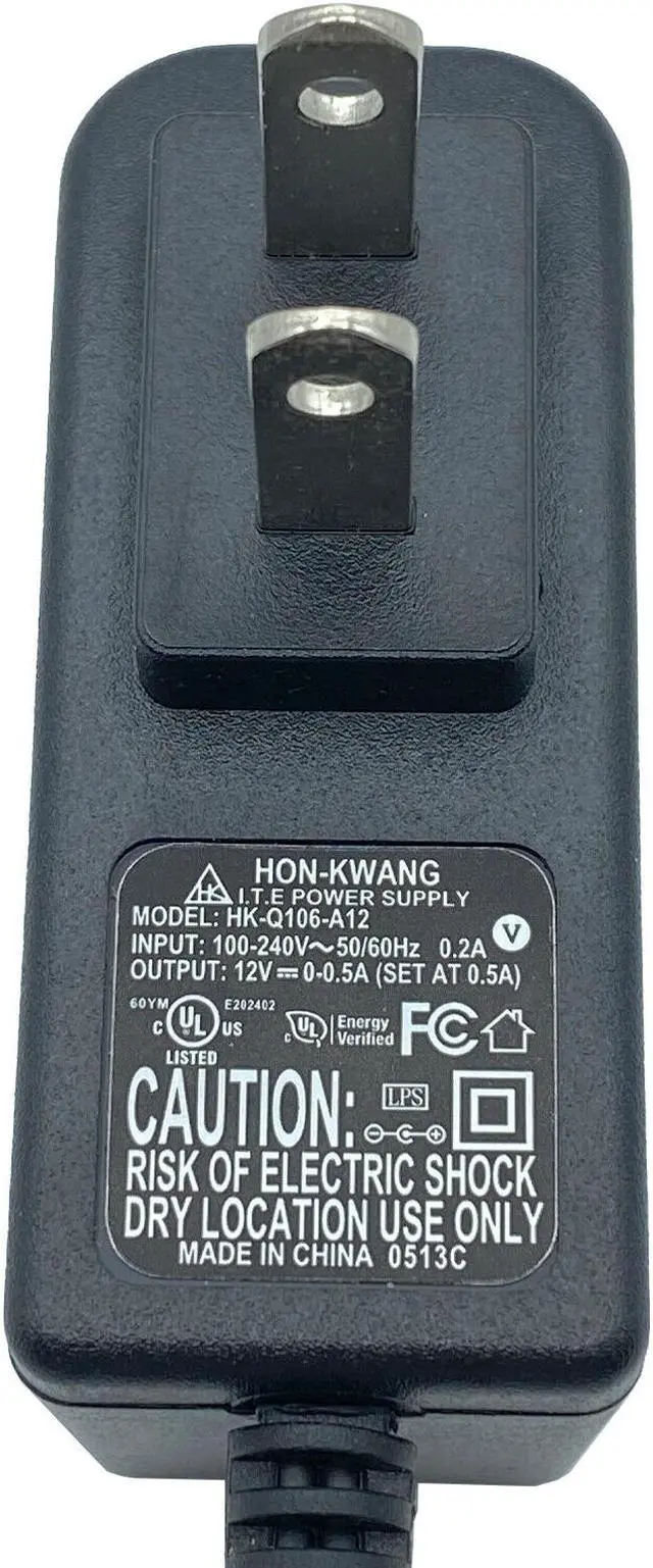 Alt view image 2 of 4 - Genuine Hon-Kwang AC Adapter HK-Q106-A12 Power Supply 12V 0-0.5A