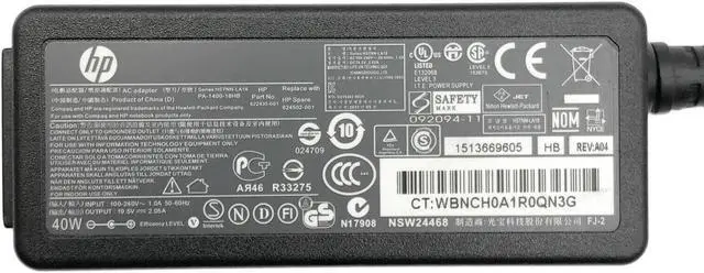 Alt view image 2 of 4 - Genuine HP AC DC Adapter 40w for Mini 210 210-1000 210-1010 Notebook w/Cord OEM