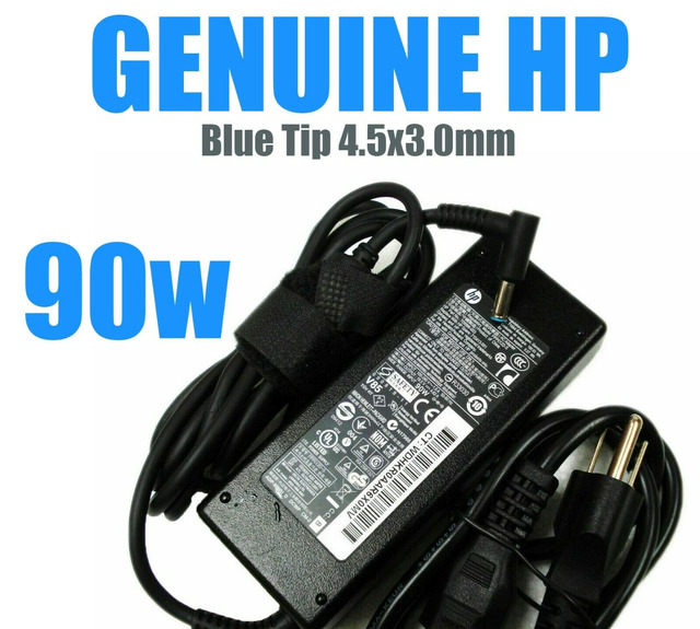 thumbnail image 2 of HP 90W OEM AC Adapter – Blue Tip, 19.5V 4.62A – For Pavilion X360, ENVY TouchSmart, ProBook 2 of 5