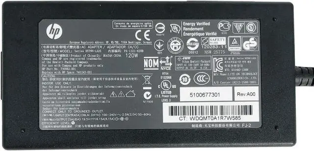 Alt view image 2 of 4 - Genuine HP AC Adapter Power Supply 120W 19.5V 6.15A  801637-001 849651-002 HSTNN-DA25 w/PC OEM