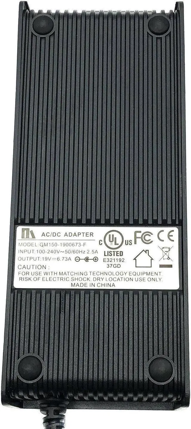 Alt view image 4 of 4 - AC/DC Adapter 19V 6.73A 125W Power Supply GM150-1900673-F w/Cord