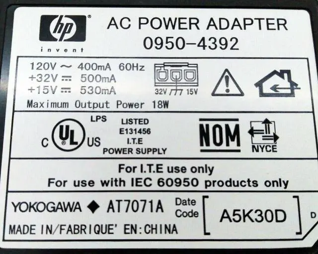 Alt view image 2 of 2 - Genuine HP AC Adapter for DeskJet Printer 3538 3740 3747 3845 3845XI OEM