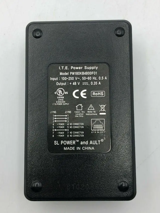 Alt view image 2 of 4 - Genuine I.T.E PW180KB4800F01 Power Supply Ethernet PoE W/Cord