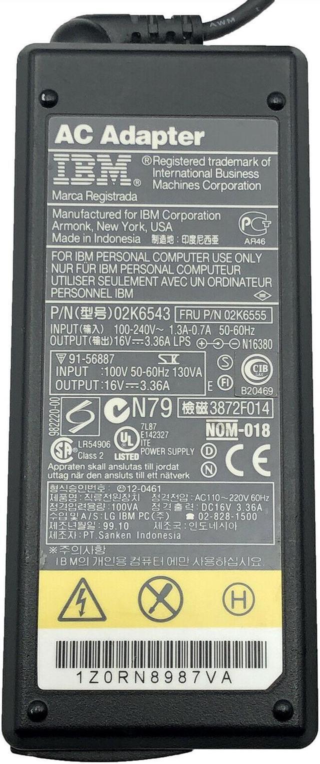 Alt view image 3 of 5 - Genuine IBM Lenovo AC Adapter 53W for Laptop IBM ThinkPad i1300 i1321 i1340 w/PC