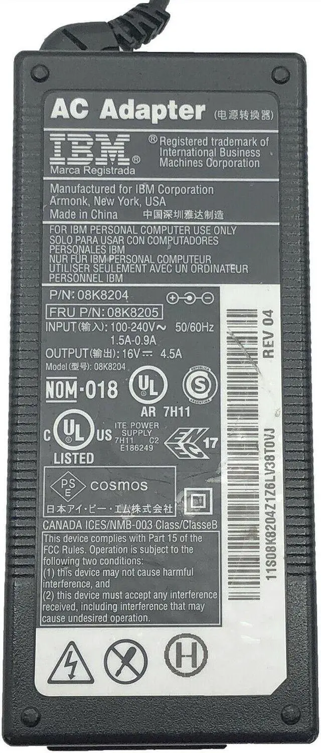 Alt view image 2 of 4 - Genuine IBM Lenovo AC Adapter 72W for Thinkpad Laptop T30 T40 T41 T42 T43 w/PC