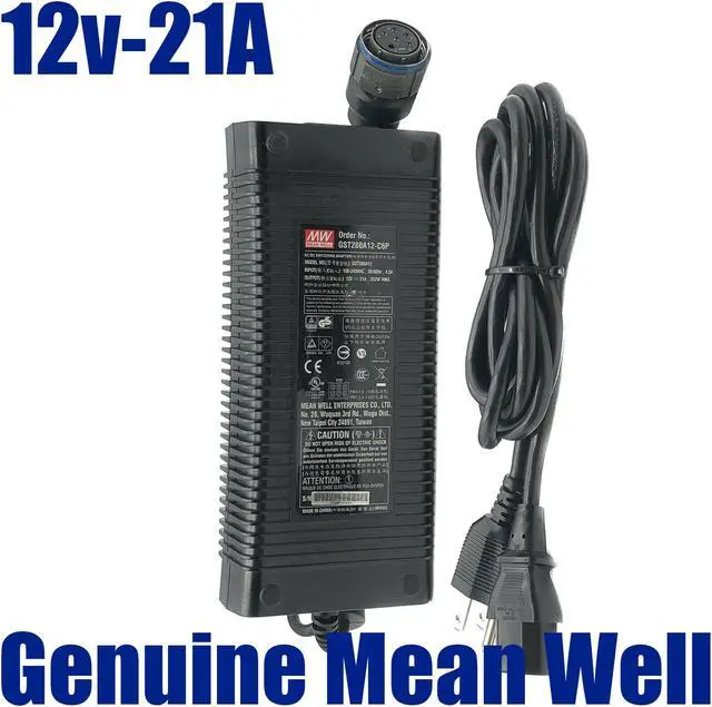 Main image of OEM Mean Well GST280A12-C6P AC/DC Adapter Industrial 12V 21A 252W w/P.Cord