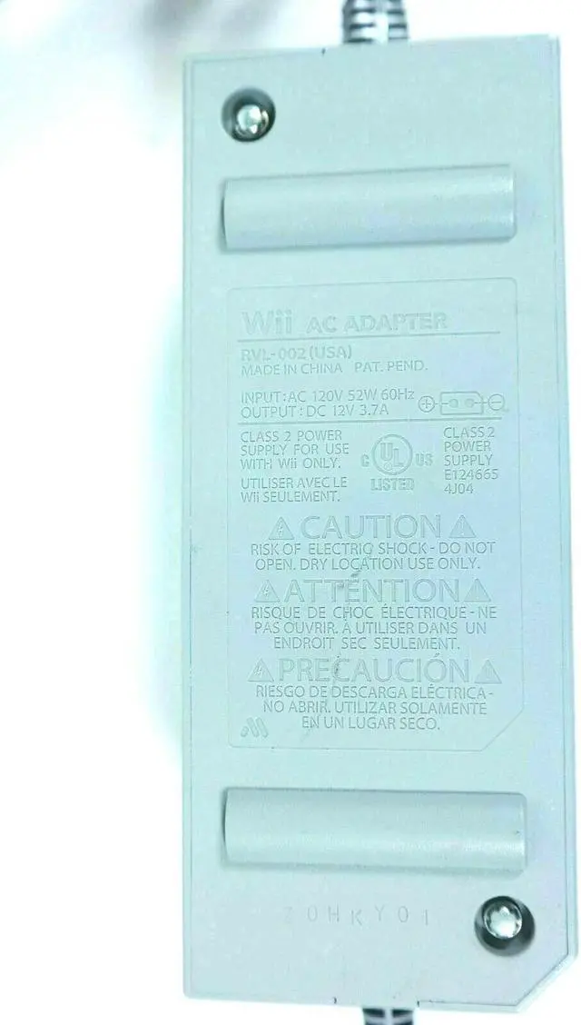 Alt view image 2 of 3 - Genuine Nintendo 12V 3.7A 44.4W Console 2-Pin AC Power Adapter for Nintendo Wii