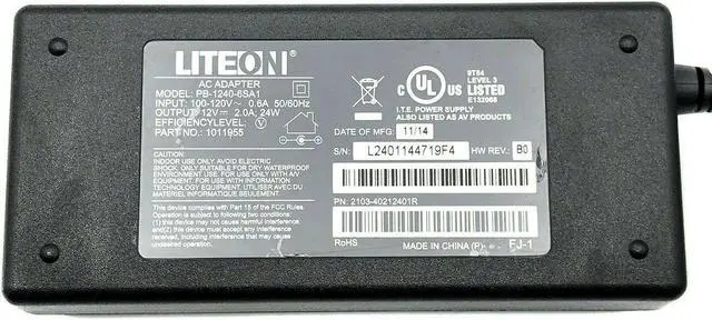 Alt view image 2 of 4 - NEW Liteon PB-1240-6SA1 AC Power Adapter 12V 2A For Cisco IP Phone W/P.Cord