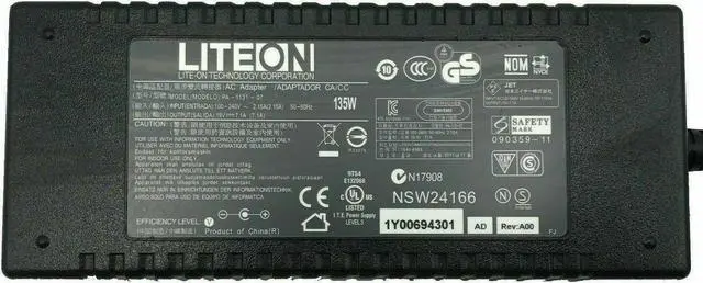 Alt view image 2 of 4 - Genuine AC Adapter For Acer Veriton L4620G L4630G L6620 Charger 19V 7.1A 135W