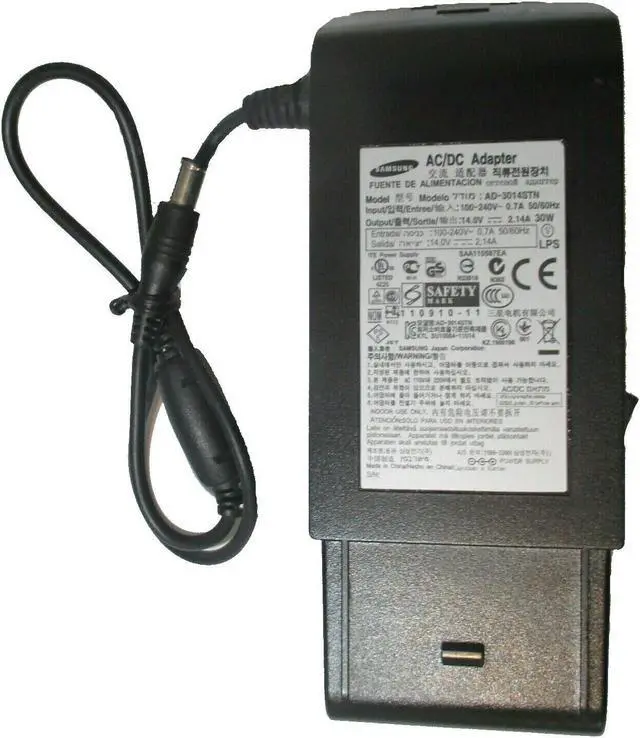 Alt view image 3 of 4 - NEW OEM Samsung SyncMaster S22A460 LED Monitor Power Adapter 14V 2.14A 30W w/PC